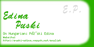 edina puski business card